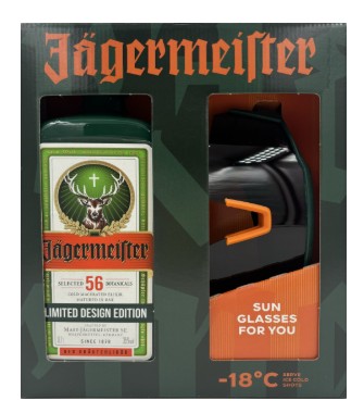 [L-956.6] Jägermeister ( EN ) + Sunglasses 70cl 35° (R) GBX x6