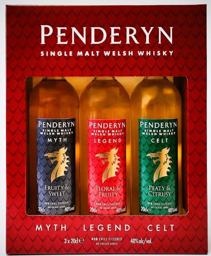 [O-221.6] Penderyn Tripack 40° 3 x 20cl (R) GBX x6