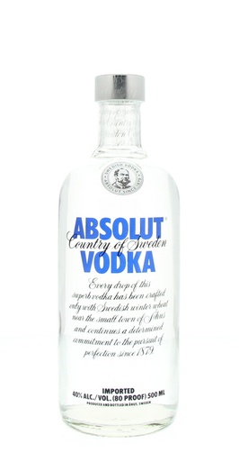 [V13.12] Absolut Blue 50cl 40º (R) x12