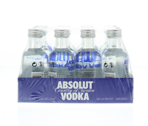 [V9.12] Absolut Blue 5cl 40º (R) x12